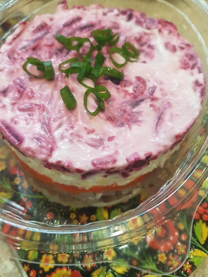 Salmon under a fur coat